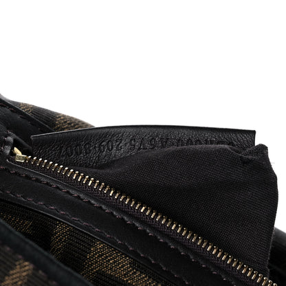 Fendi Fabric Jacquard FF 1974 Medium Baguette Tobacco Moro Black 8 of 13