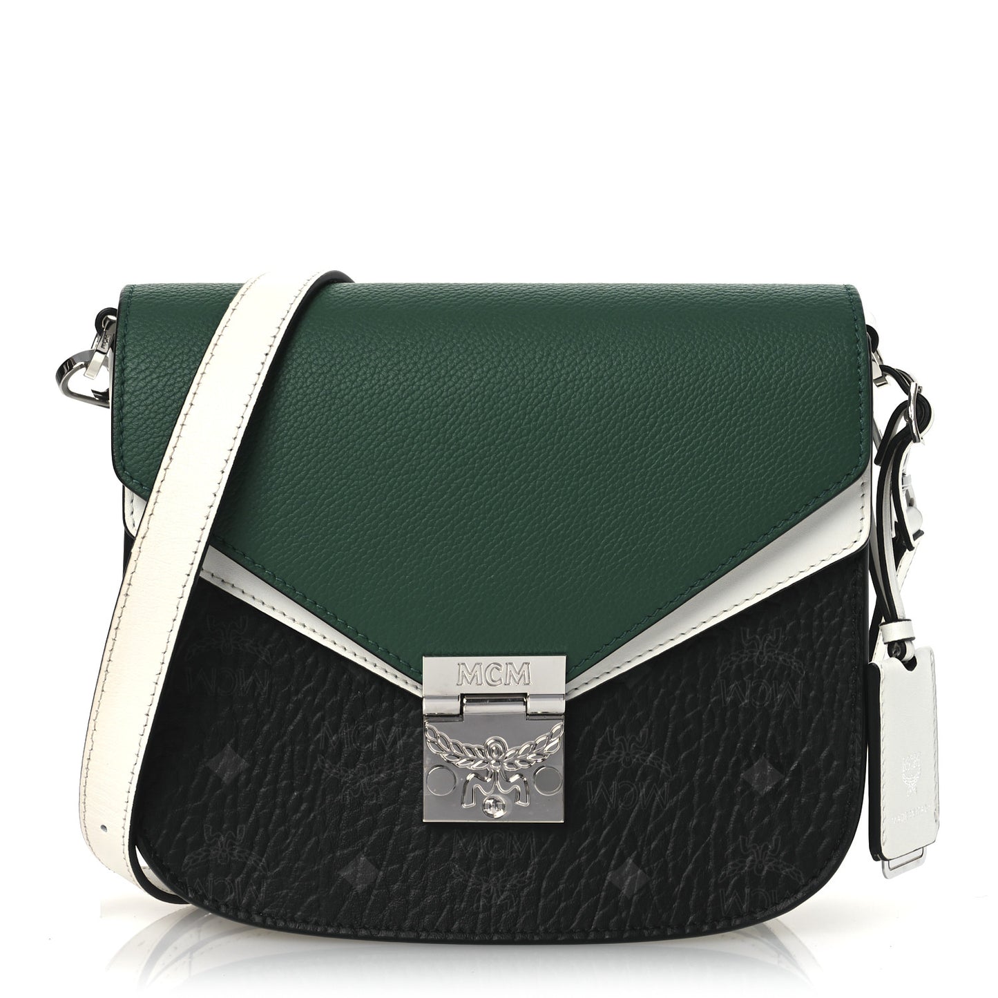 Visetos Calfskin Small Patricia Crossbody Bag Eden Black