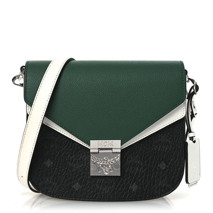 MCM Visetos Calfskin Small Patricia Crossbody Bag Eden Black 1 of 11
