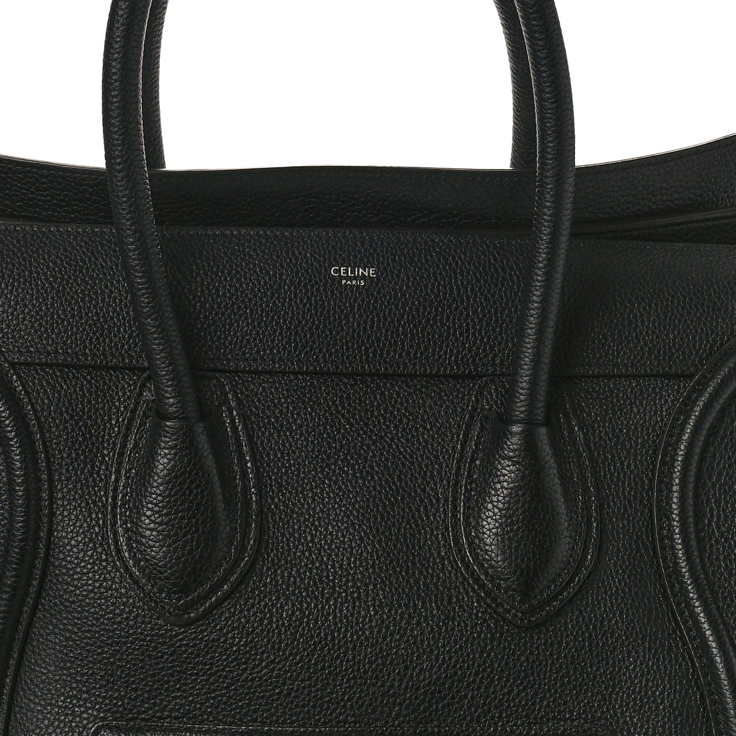 Drummed Calfskin Mini Luggage Black