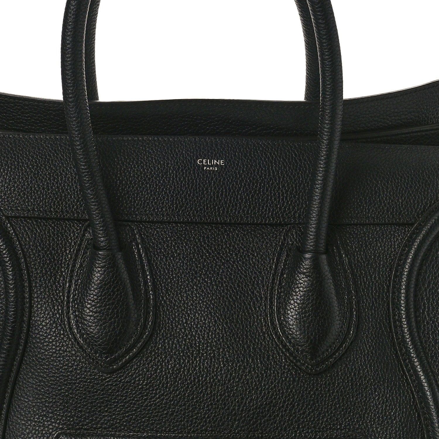Celine Drummed Calfskin Mini Luggage Black 7 of 11