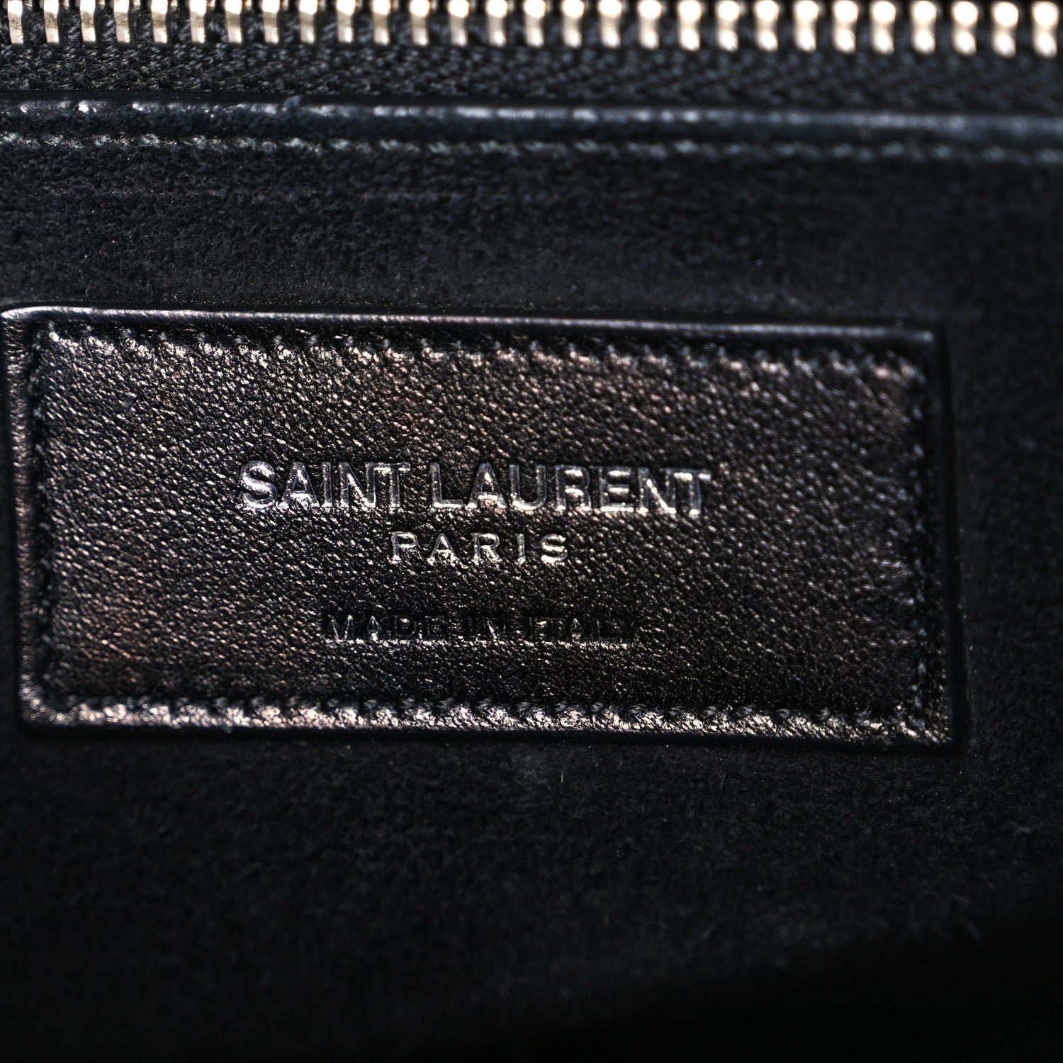 Saint Laurent Calfskin Crocodile Embossed Small Sac de Jour Black 6 of 10