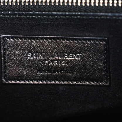 Saint Laurent Calfskin Crocodile Embossed Small Sac de Jour Black 6 of 10
