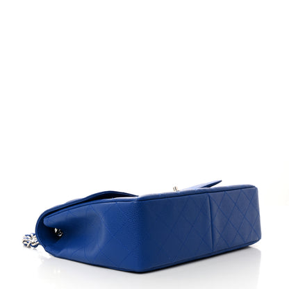 Chanel Caviar Quilted Jumbo Single Flap Dark Blue 2 of 11
