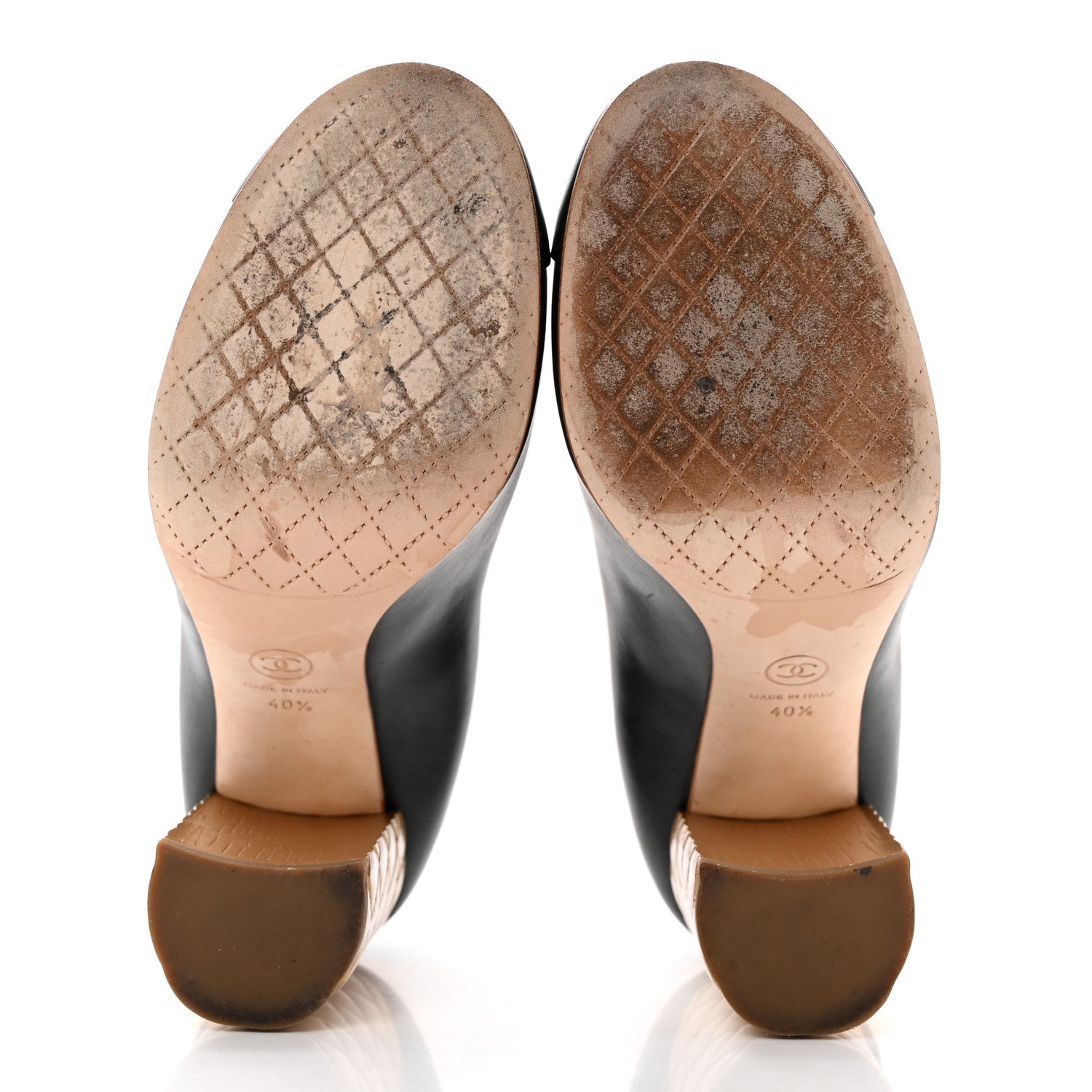 Chanel Calfskin Camellia High Pumps 40.5 Black Gold 5 of 13