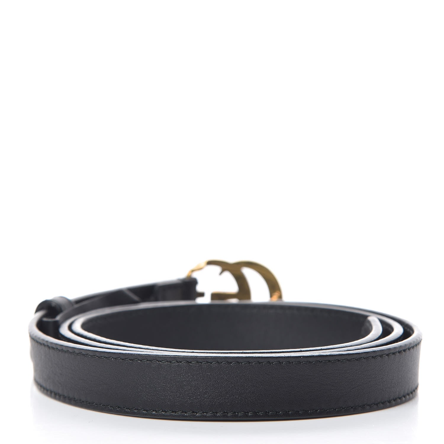 Gucci Calfskin Double G 20mm Belt 85 34 Black 3 of 7
