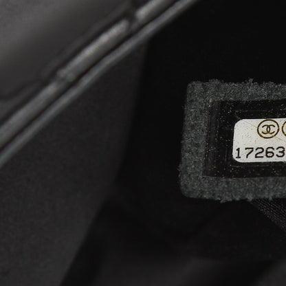 Chanel Lambskin Quilted Maxi 3 Flap Black 8 of 16