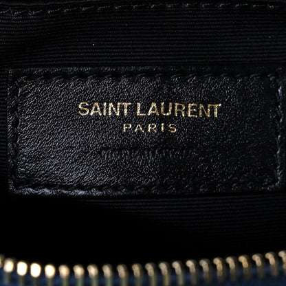 Saint Laurent Denim Quilted Monogram Round Crossbody Bag Rodeo Blue 6 of 10