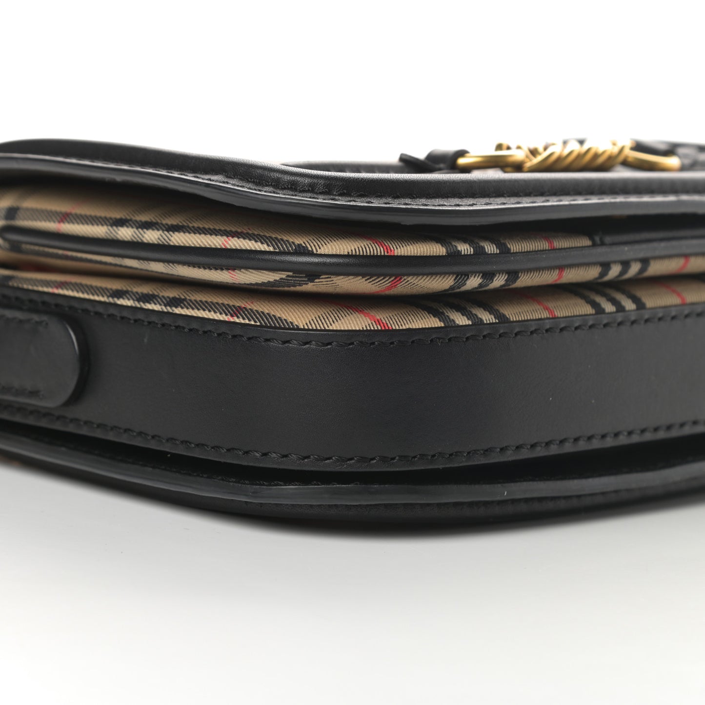 Smooth Calfskin 1983 Knight Check Link Shoulder Bag Black