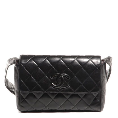 Chanel Lambskin Quilted CC Flap Shoulder Bag Black 1 of 8