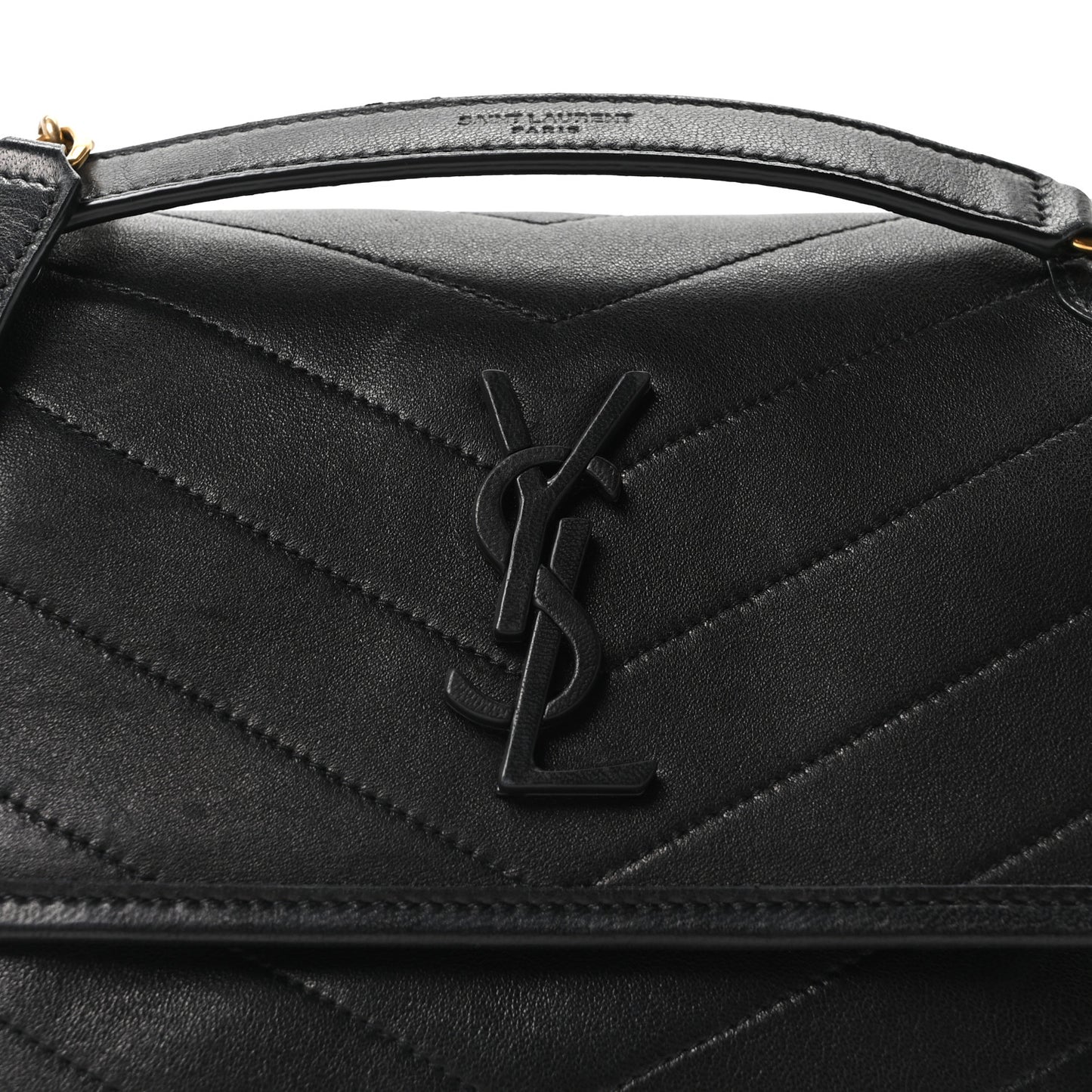 Lambskin Matelasse Monogram Baby Niki Chain Satchel Black