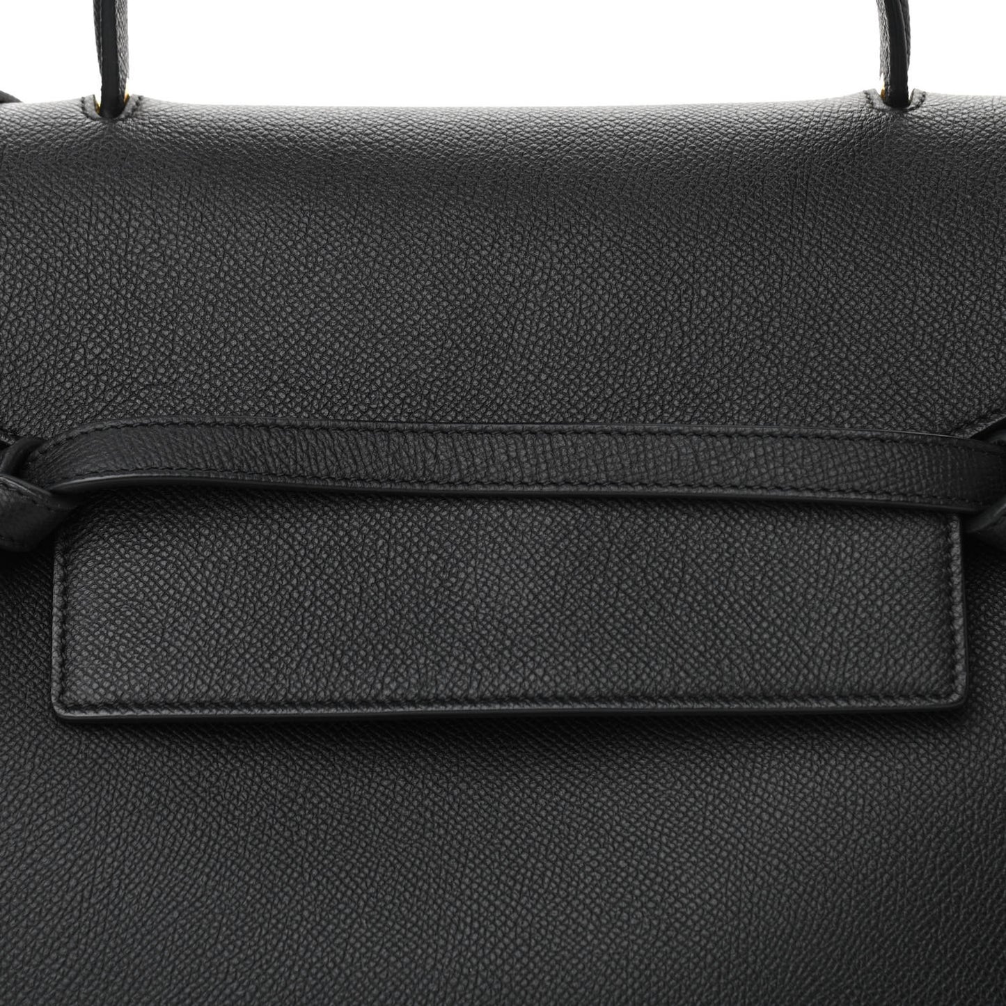 Grained Calfskin Mini Belt Bag Black