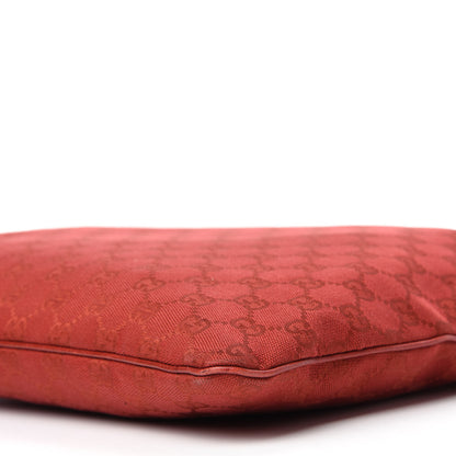 Gucci Monogram Medium Flat Messenger Bag Red 7 of 12