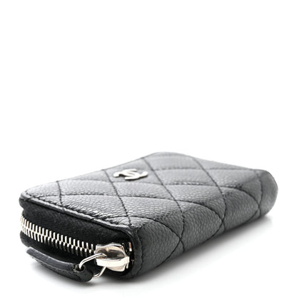 Chanel Caviar Quilted Zip Coin Purse Black 4 of 12