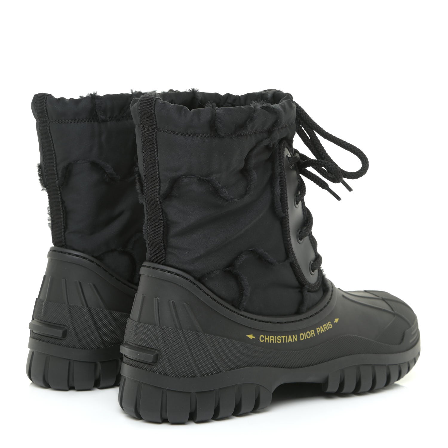Christian Dior Rubber Nylon D-Venture Boots 37.5 Black 5 of 12