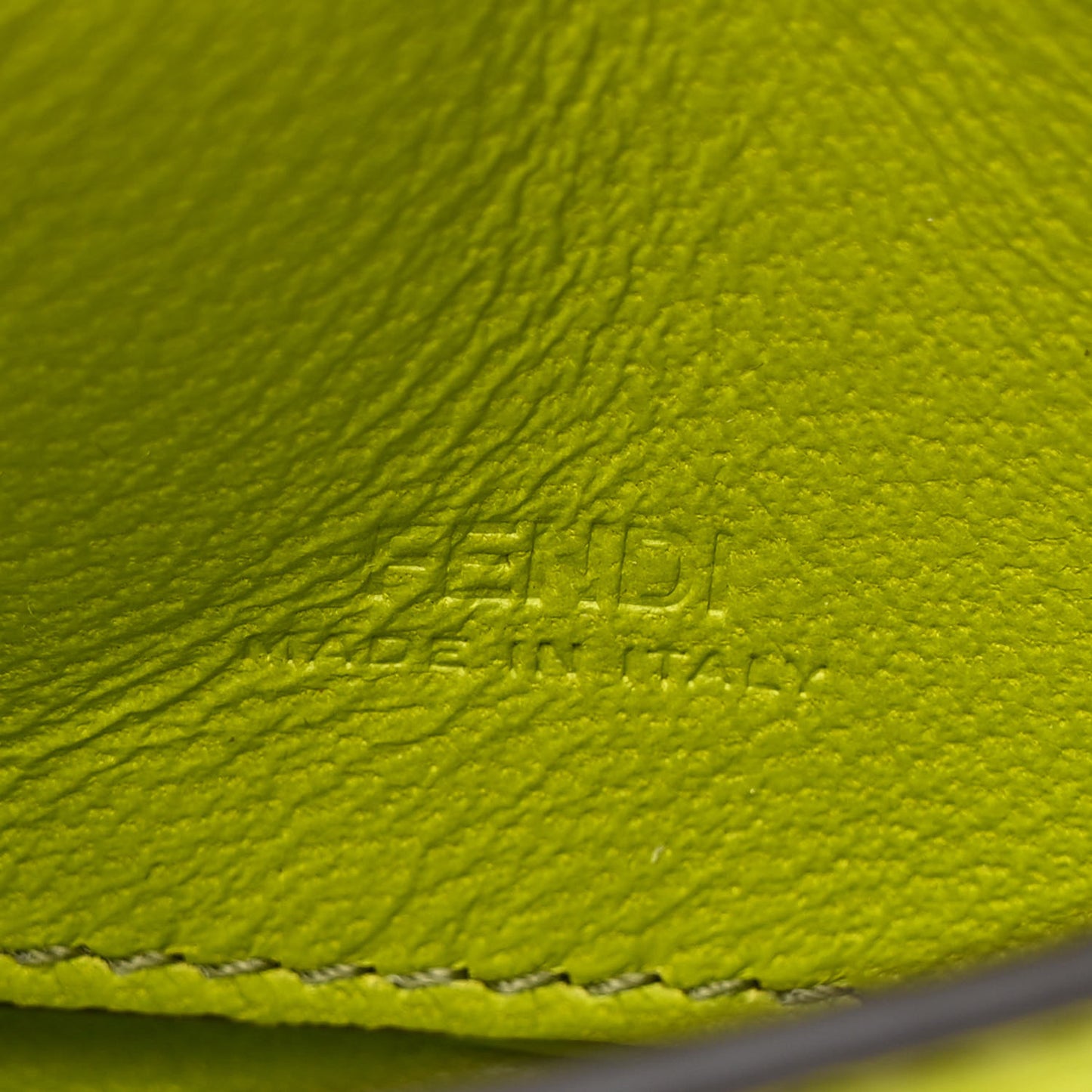 Nappa Matisse FF Embossed Nano Chain Baguette Wasabi