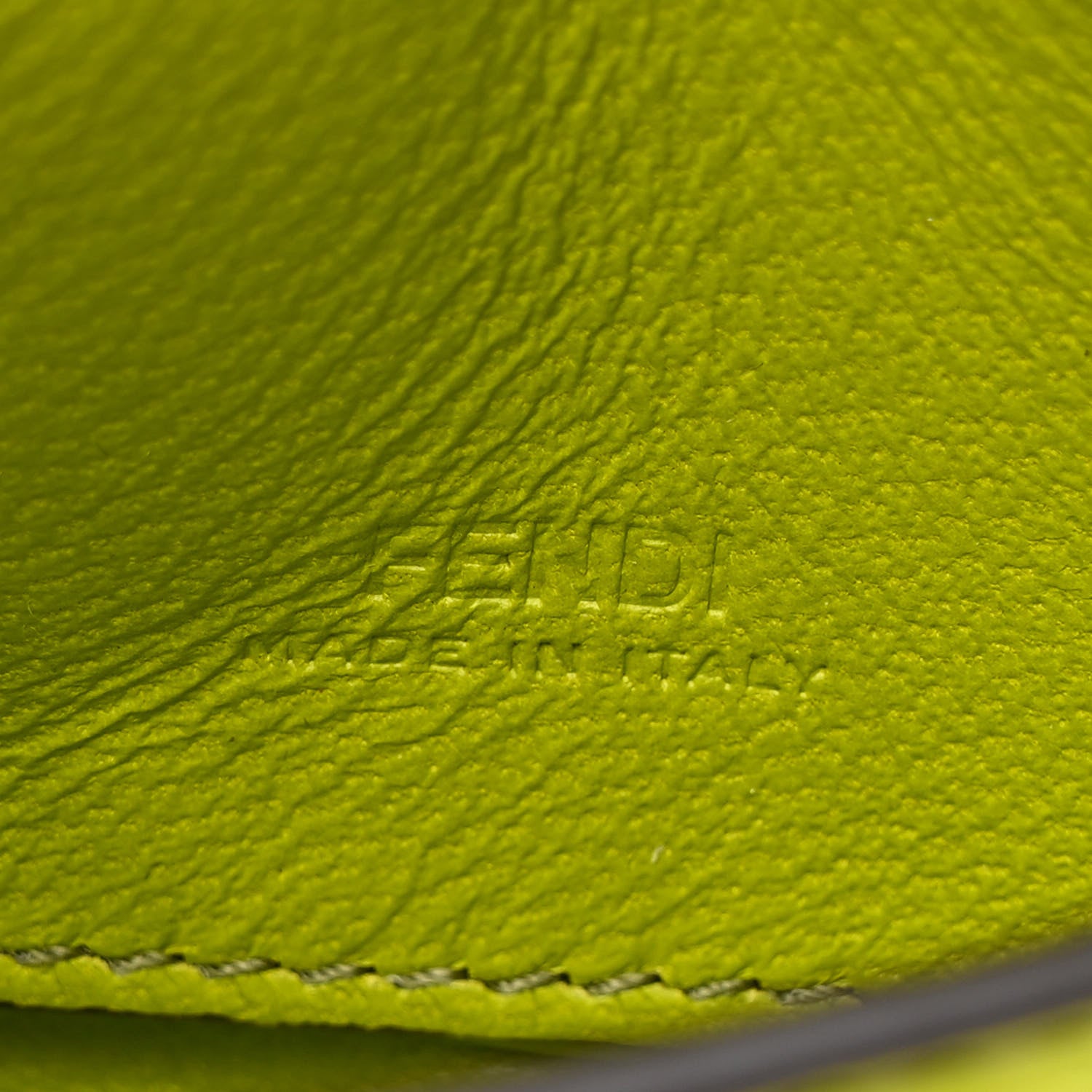 Fendi Nappa Matisse FF Embossed Nano Chain Baguette Wasabi 6 of 11