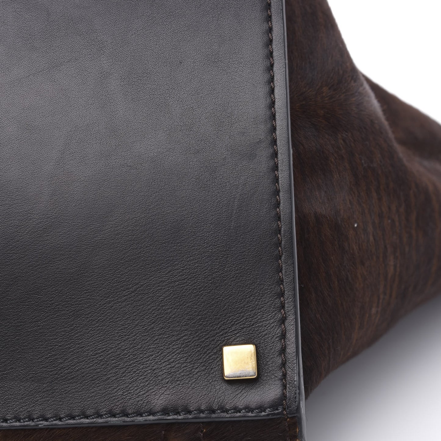 Shaded Pony Hair Calfskin Medium Phantom Luggage Brown