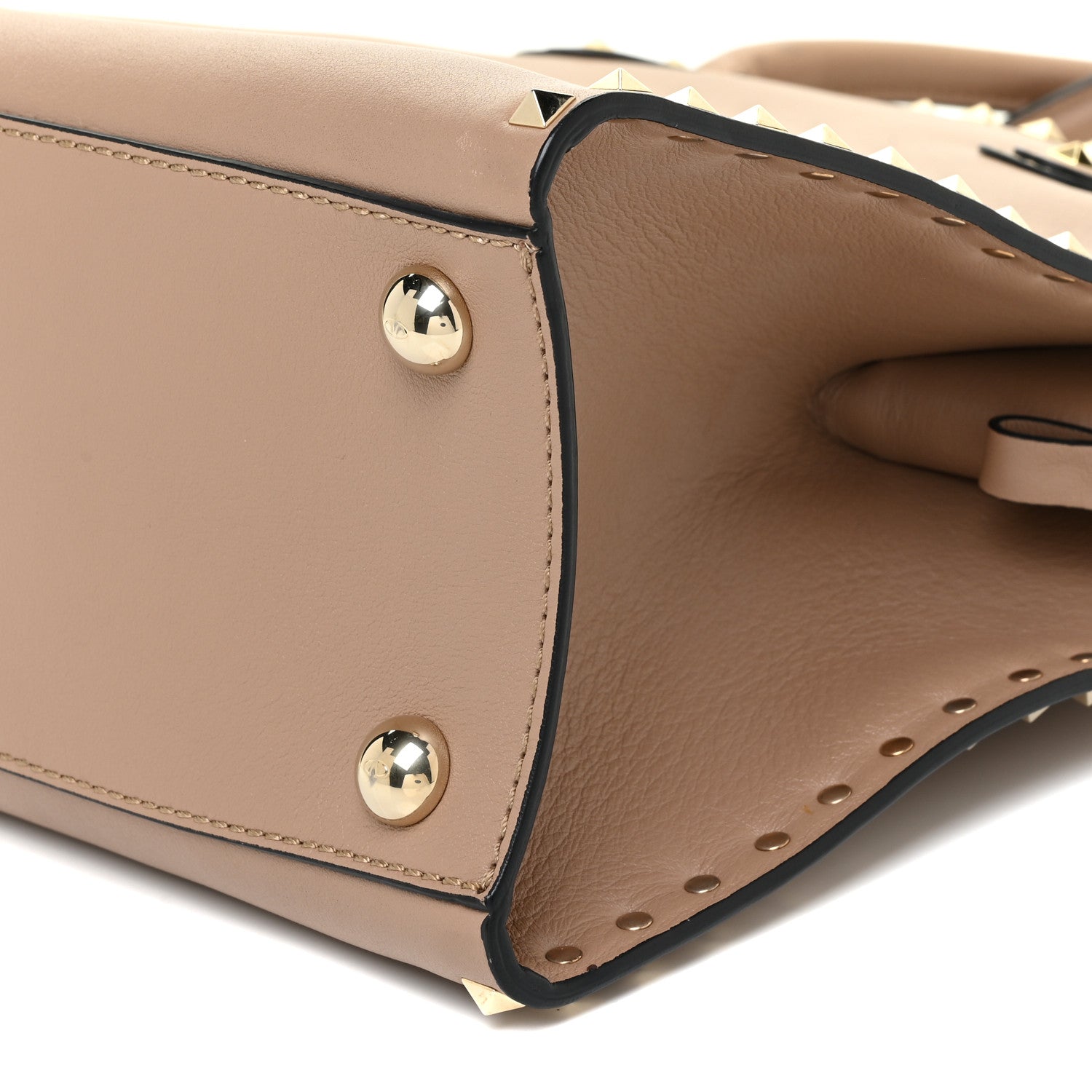 Valentino Garavani Vitello Rockstud Dome Shopper Alpaca 9 of 10