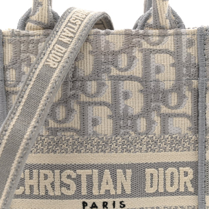 Christian Dior Oblique Mini Book Tote Phone Bag Grey 8 of 10