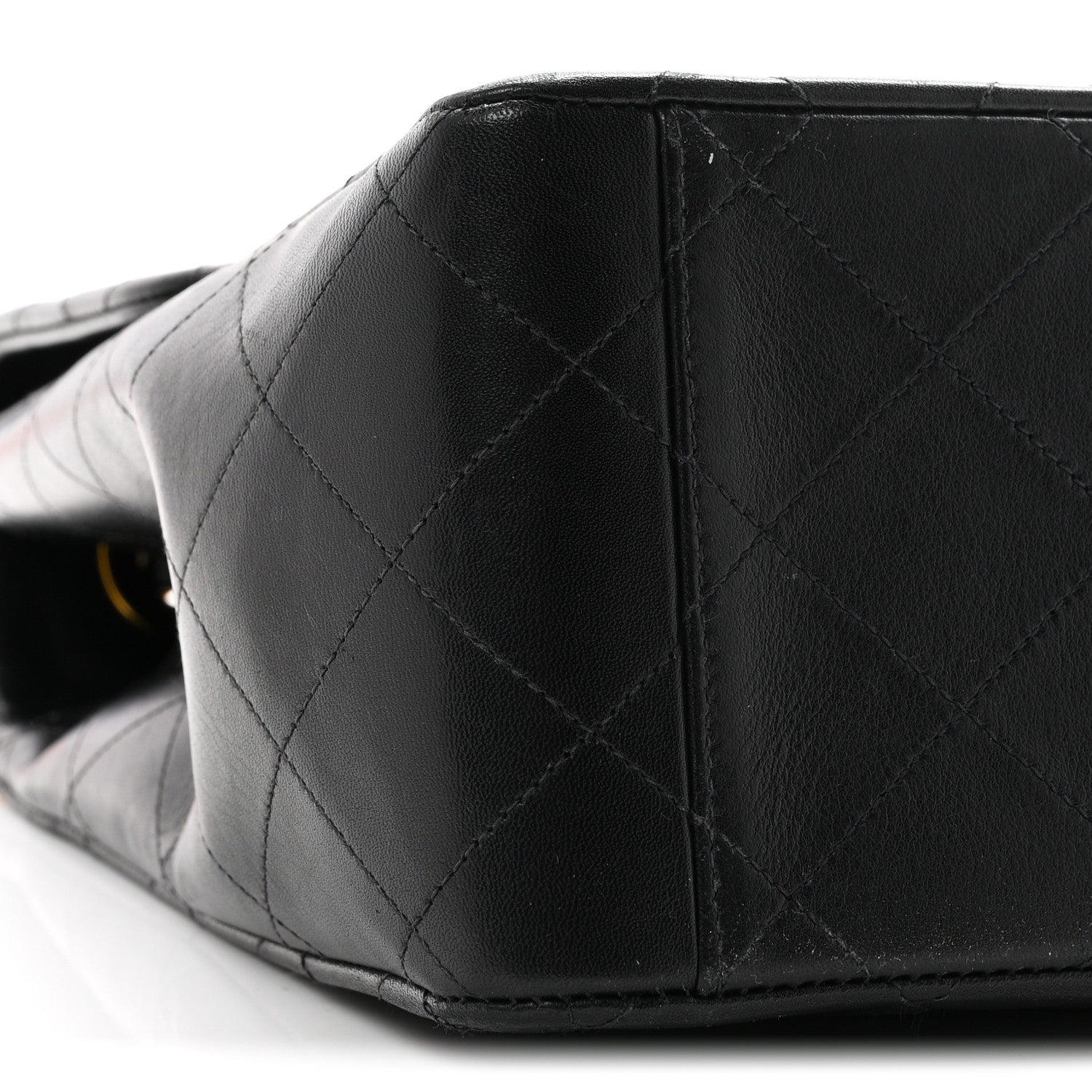 Chanel Lambskin Quilted XL Jumbo Single Flap Black 10 of 11