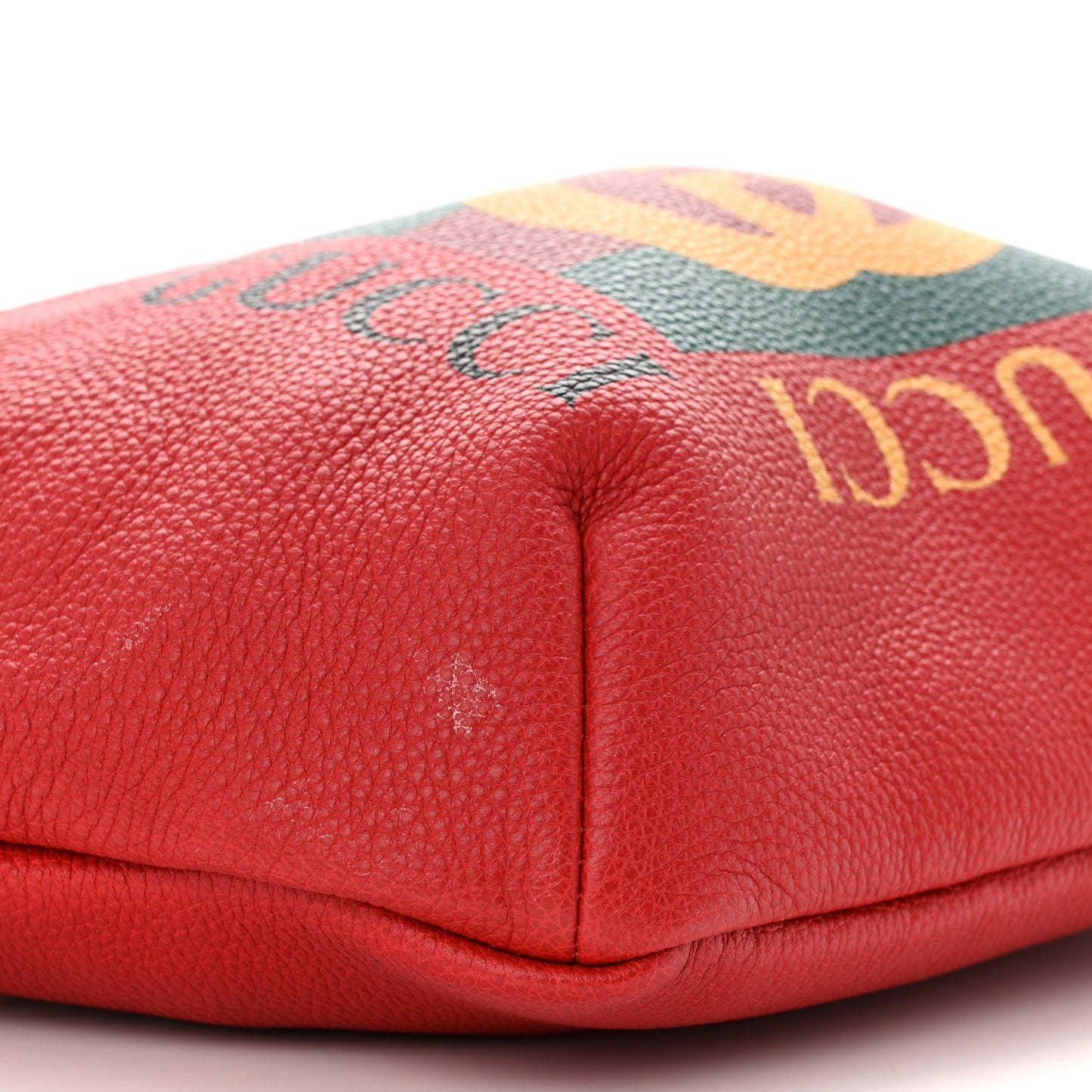 Grained Calfskin Small Logo Belt Bag Hibiscus Red