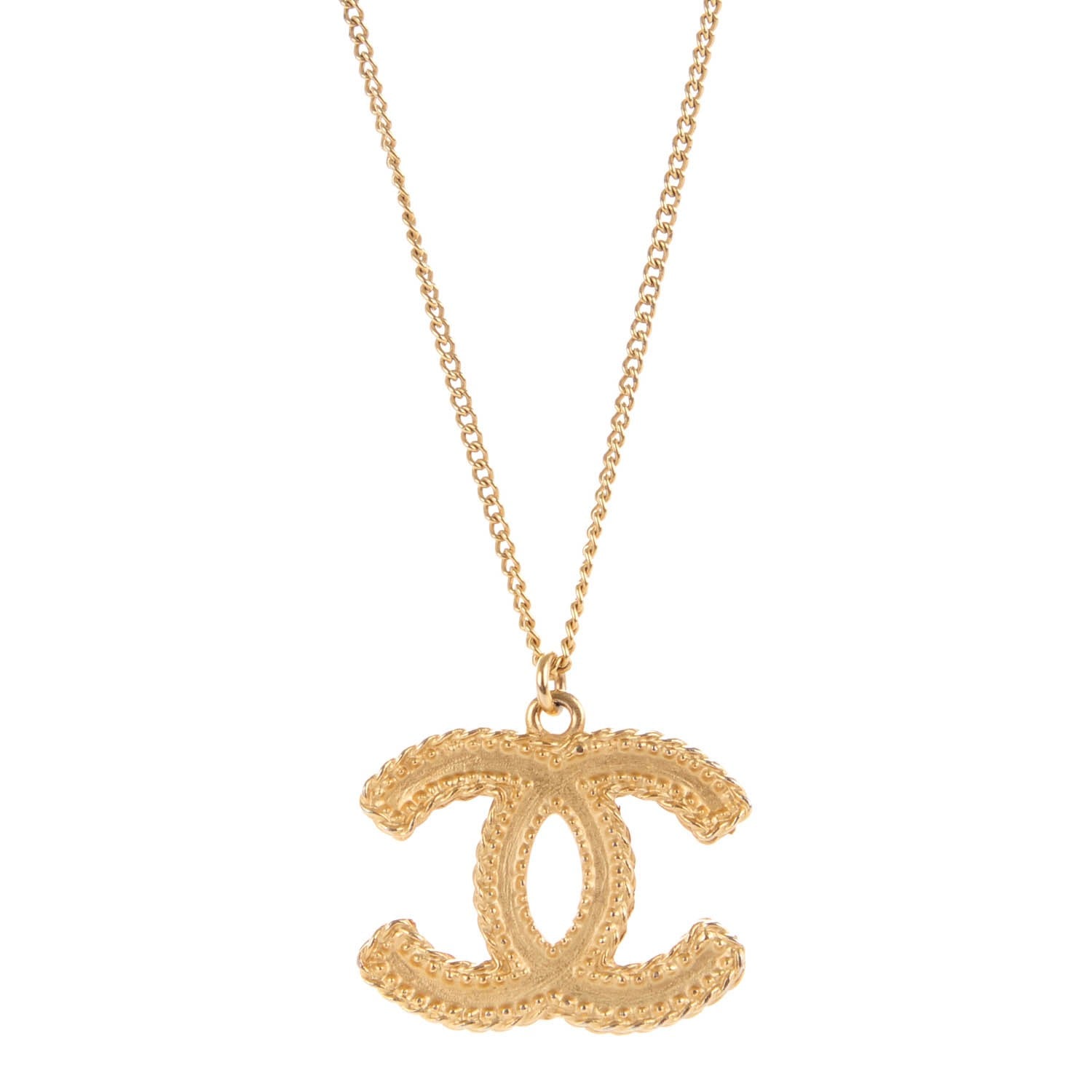 Chanel CC Pendant Necklace Gold 1 of 4