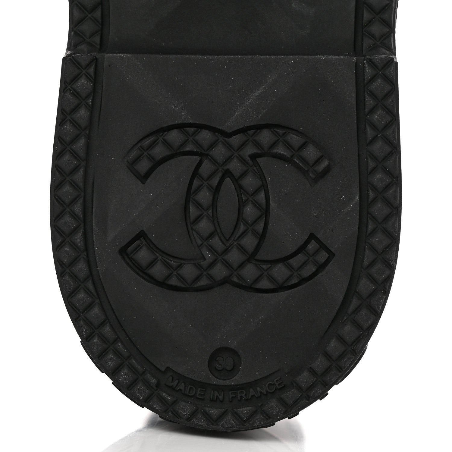 Chanel Rubber CC Short Rain Boots 39 Black 7 of 17