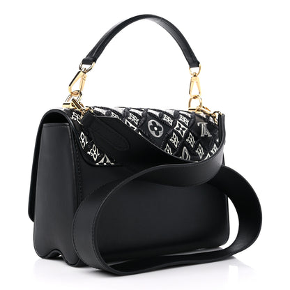 Louis Vuitton Calfskin Since 1854 Embroidered Twist MM Black 4 of 9