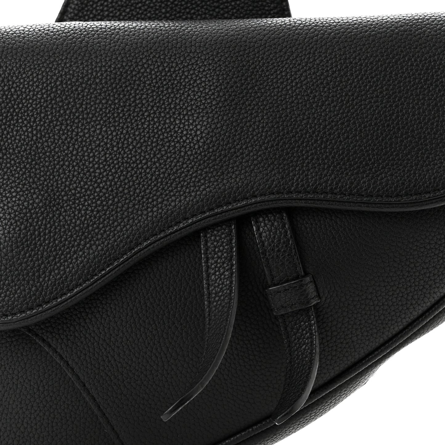 Grained Calfskin Kim Jones Saddle Bag Black