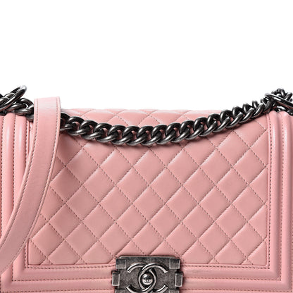 Chanel Lambskin Quilted Medium Boy Flap Light Pink 7 of 9