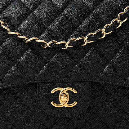 Chanel Caviar Quilted Jumbo Double Flap Black 8 of 10