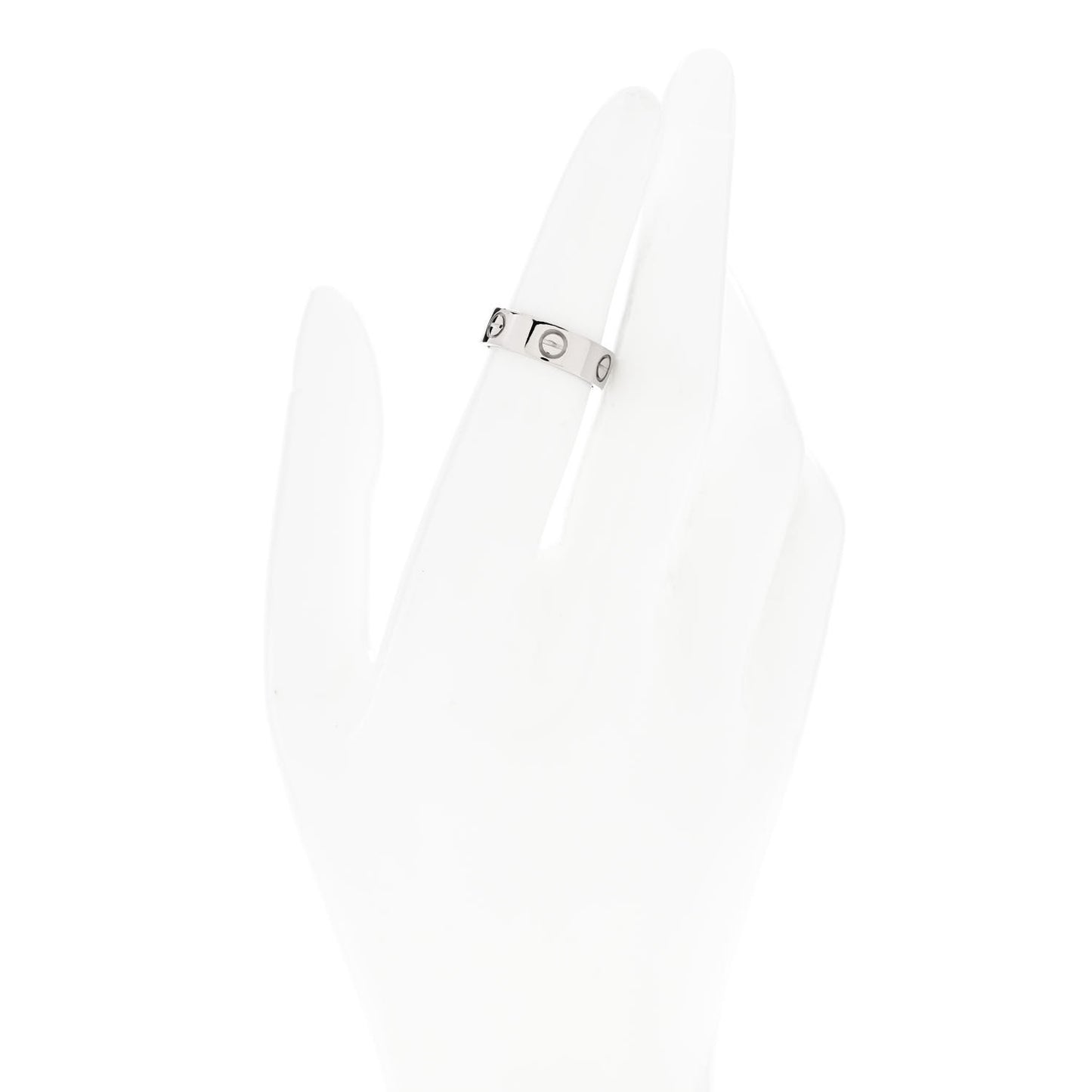 18K White Gold 5.5mm LOVE Ring 50 5.25