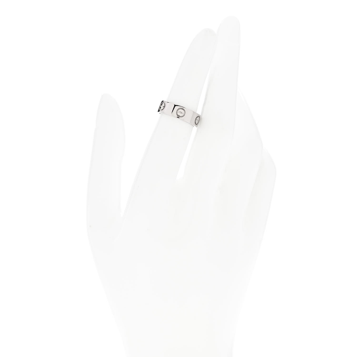 Cartier 18K White Gold 5.5mm LOVE Ring 50 5.25 2 of 5
