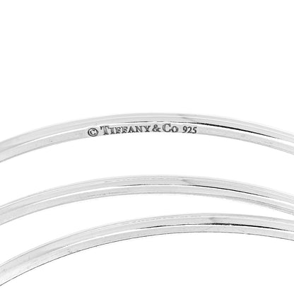 Tiffany Sterling Silver 1837 Triple Bangle Lock Bracelet 4 of 4