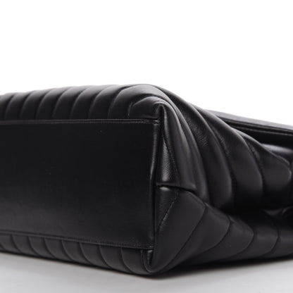 Saint Laurent Calfskin Y Quilted Monogram Medium Loulou Chain Satchel Black 7 of 12