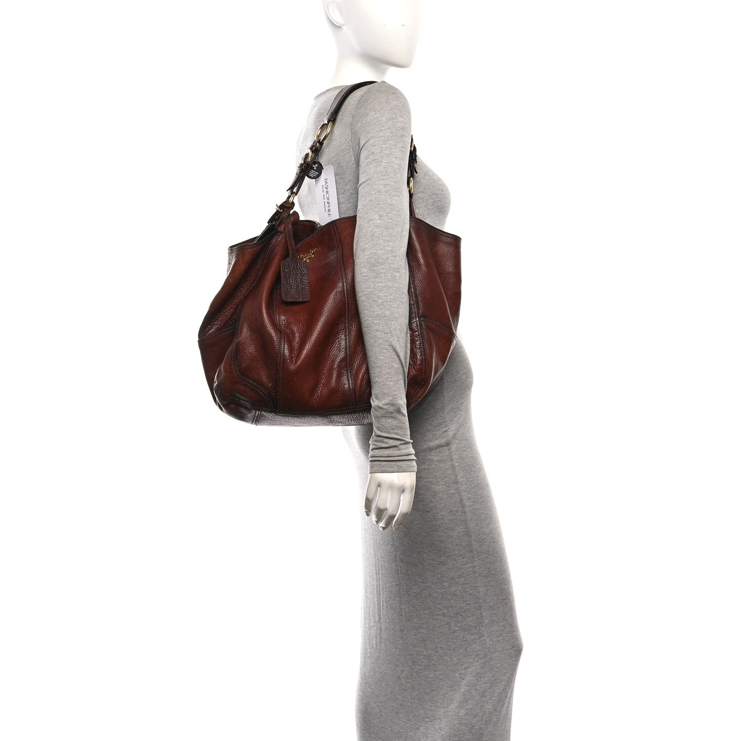 Prada Cervo Antik Hobo Cacao 2 of 10