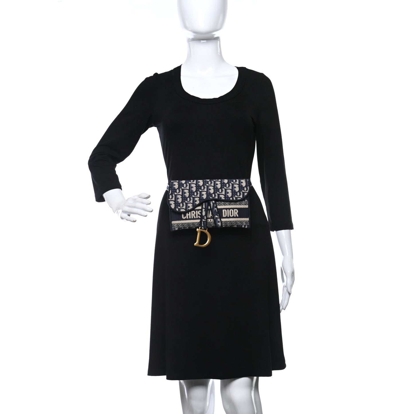 Oblique Slim Saddle Pouch Blue