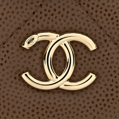 Chanel Caviar Quilted Top Handle Slim Vanity With Chain Light Brown 11 of 12