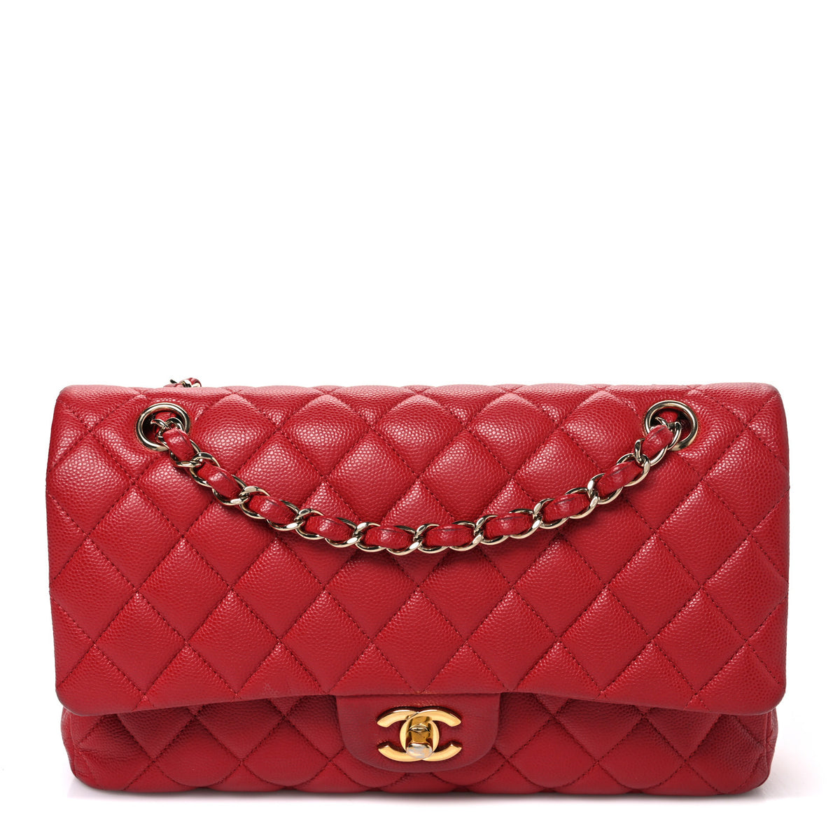 Chanel Caviar Quilted Medium Double Flap Red 1 of 11