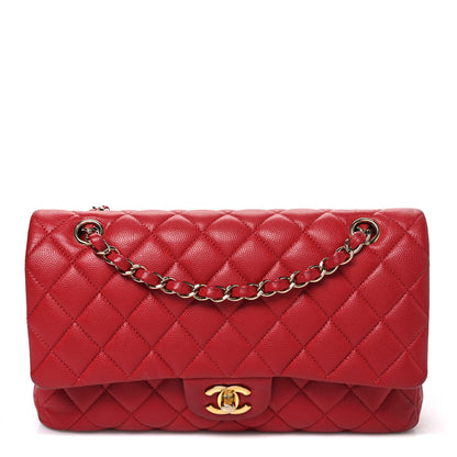 Chanel Caviar Quilted Medium Double Flap Red 1 of 11