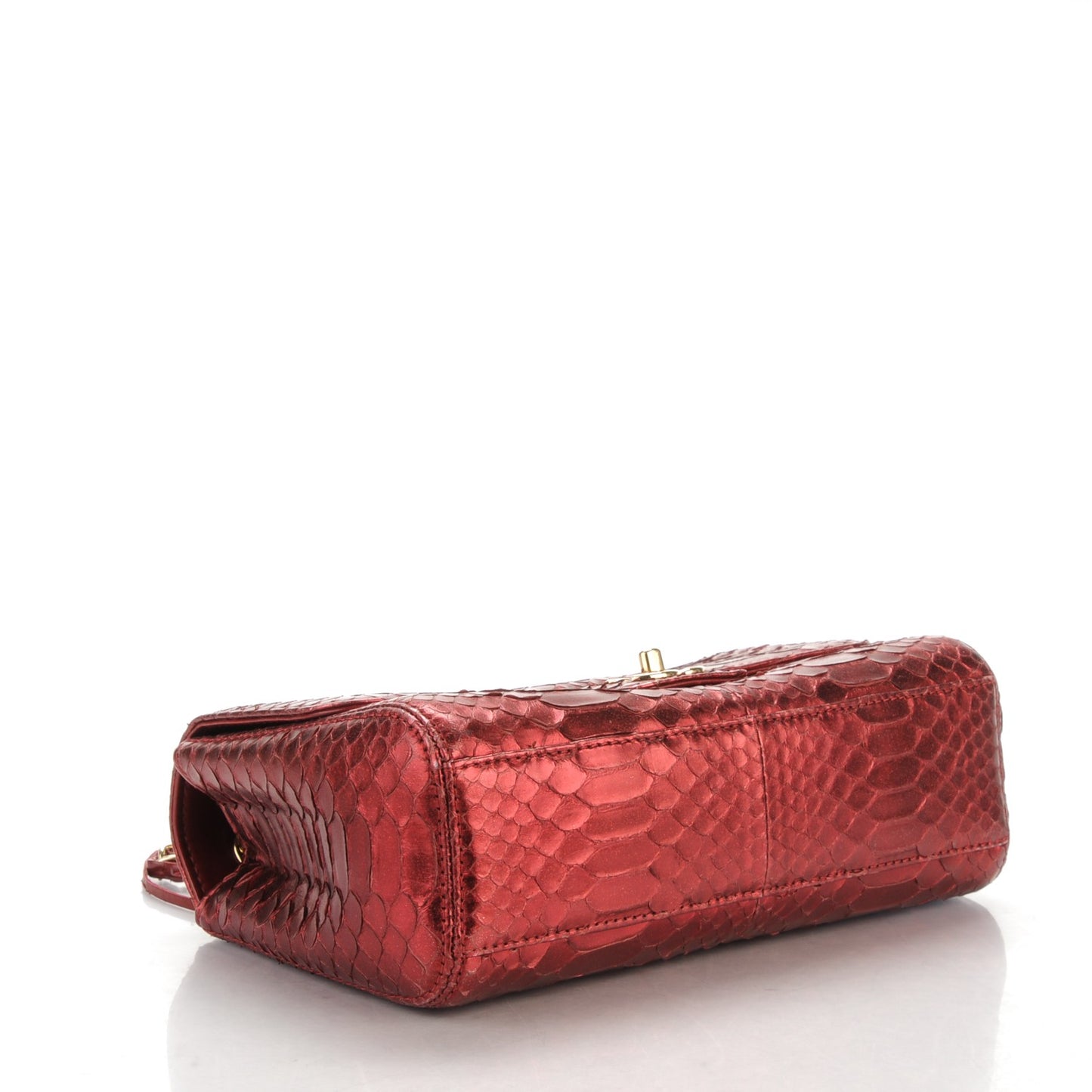 Metallic Python Soho Tassel Medium Flap Red