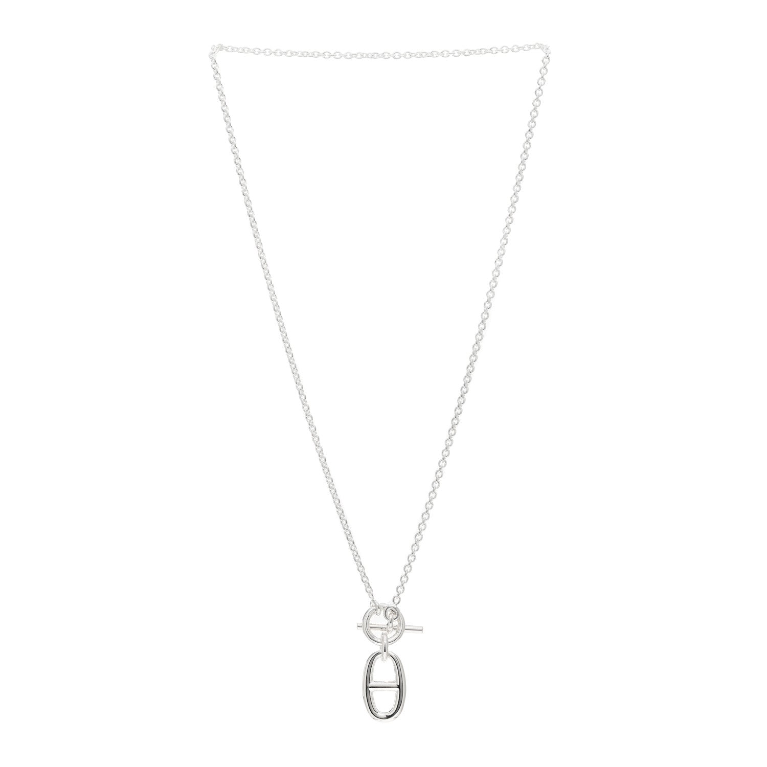 Hermes Sterling Silver Amulette Chaine d'Ancre Necklace 2 of 4