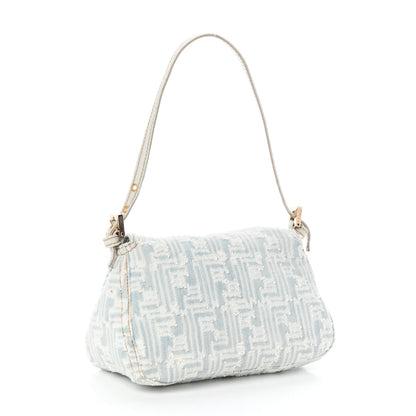 Fendi Denim Zucca Mini Mama Baguette Blue 3 of 8
