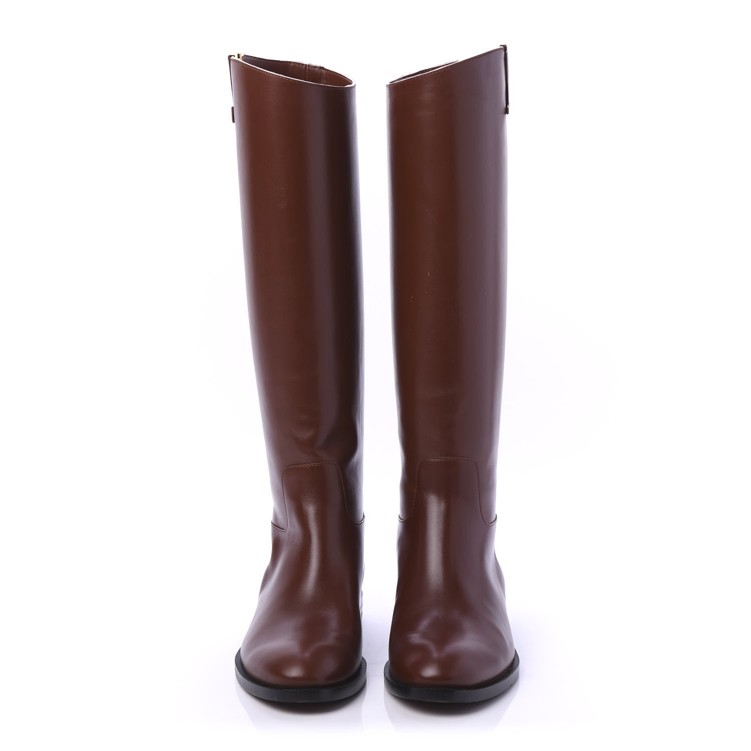 Louis Vuitton Calfskin Heritage Flat High Boots 35.5 Brown 2 of 10