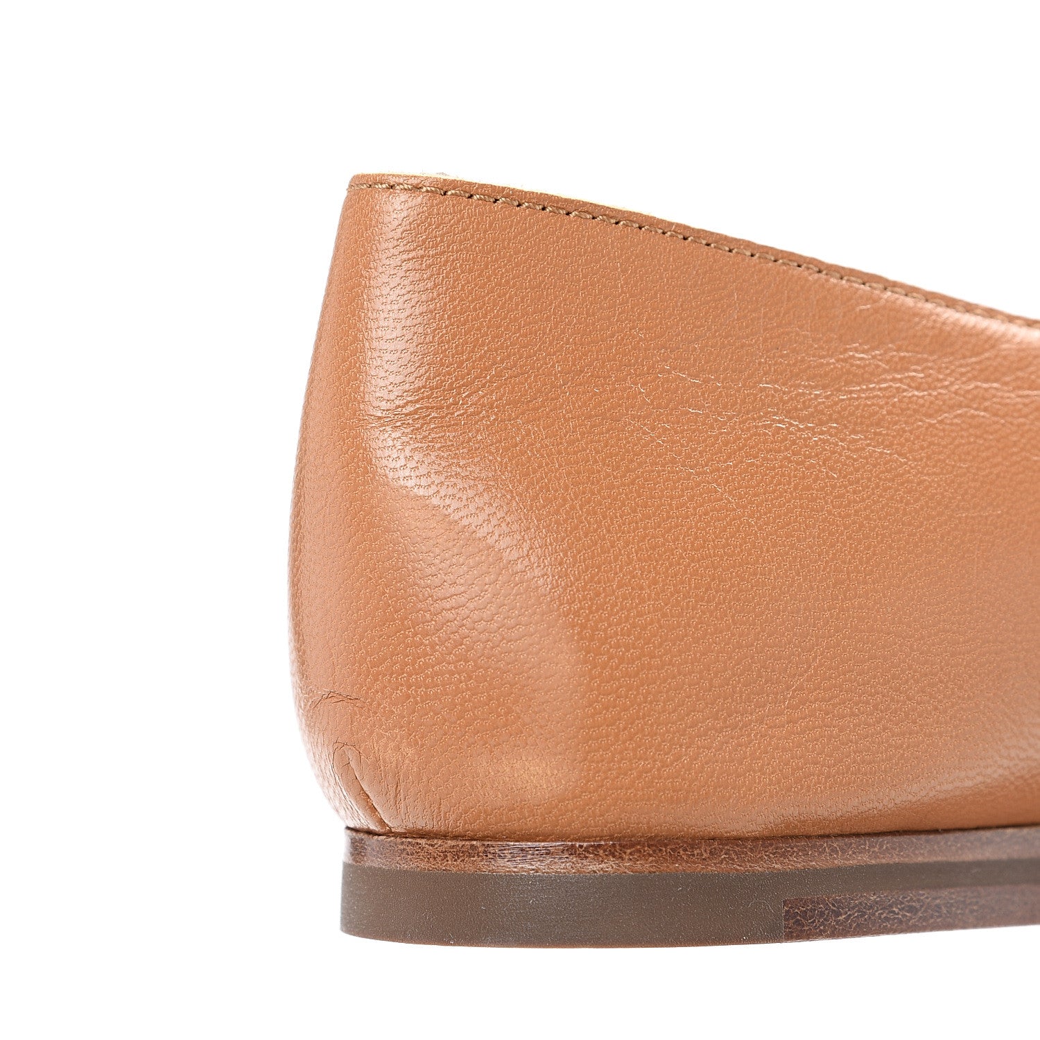 Hermes Supple Goatskin Womens Time Loafers 37 Havane 9 of 11