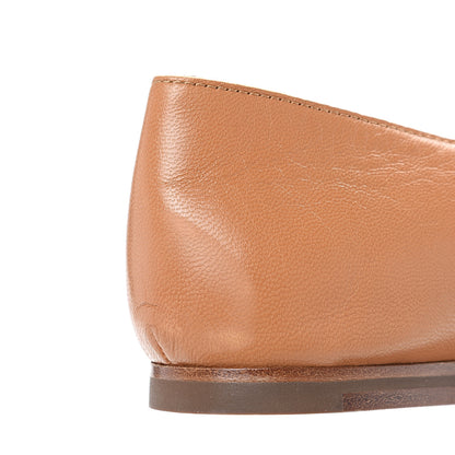 Hermes Supple Goatskin Womens Time Loafers 37 Havane 9 of 11