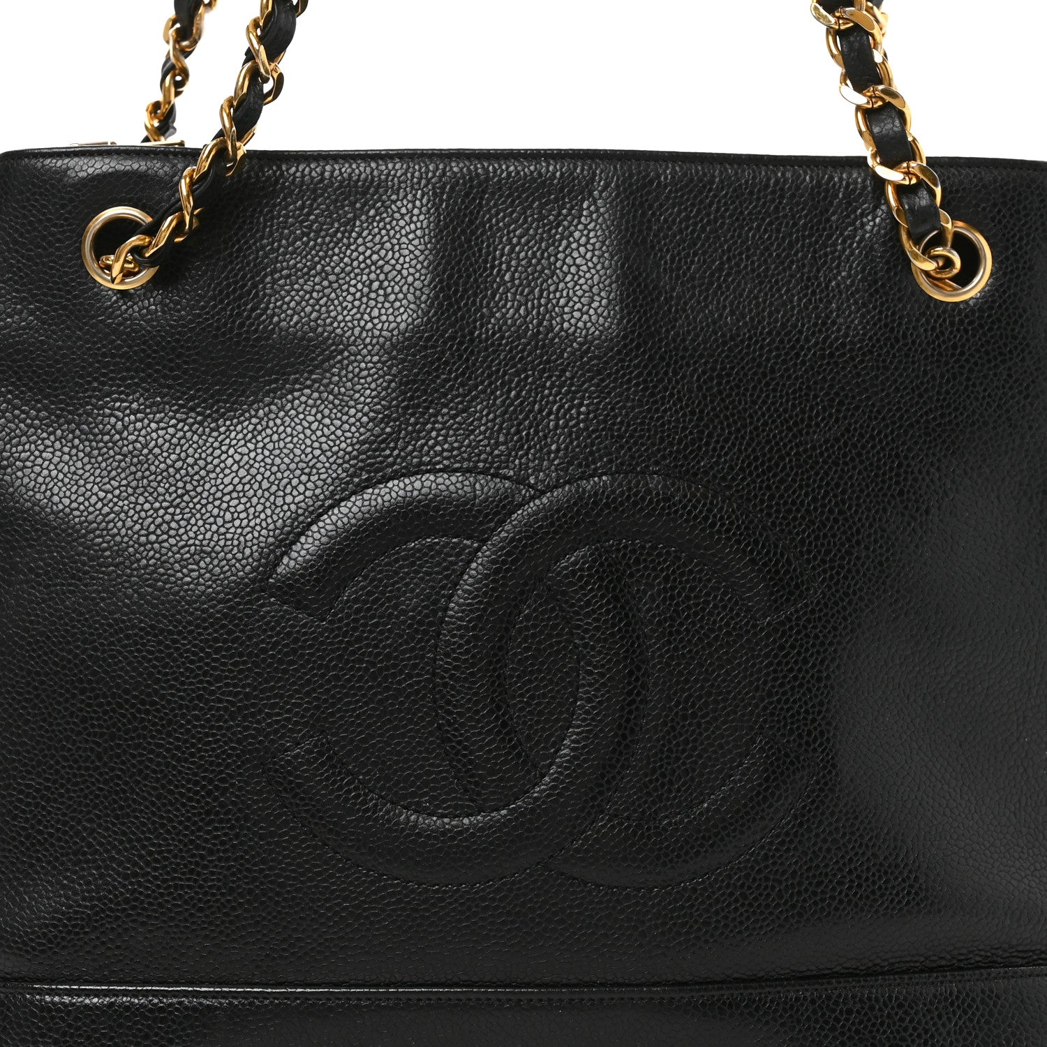 Chanel Caviar Large CC Shoulder Bag Black 7 of 9