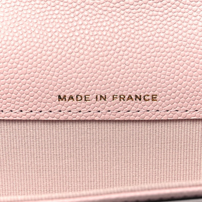 Chanel Caviar Quilted Flap Card Holder Wallet Light Pink 7 of 10
