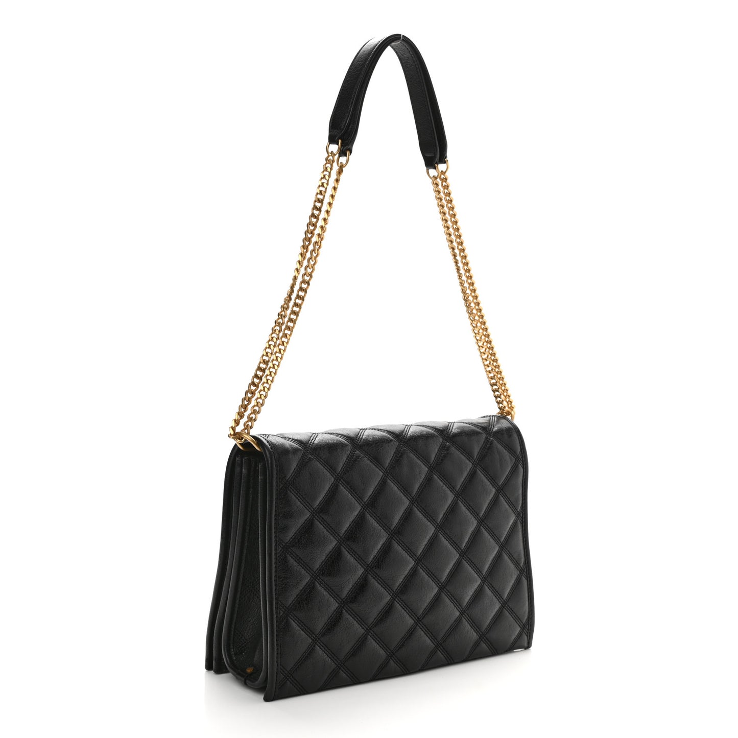 Lambskin Quilted Small Becky Chain Bag Black